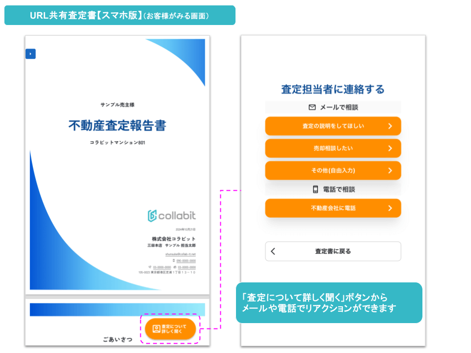 お客様リアクション機能