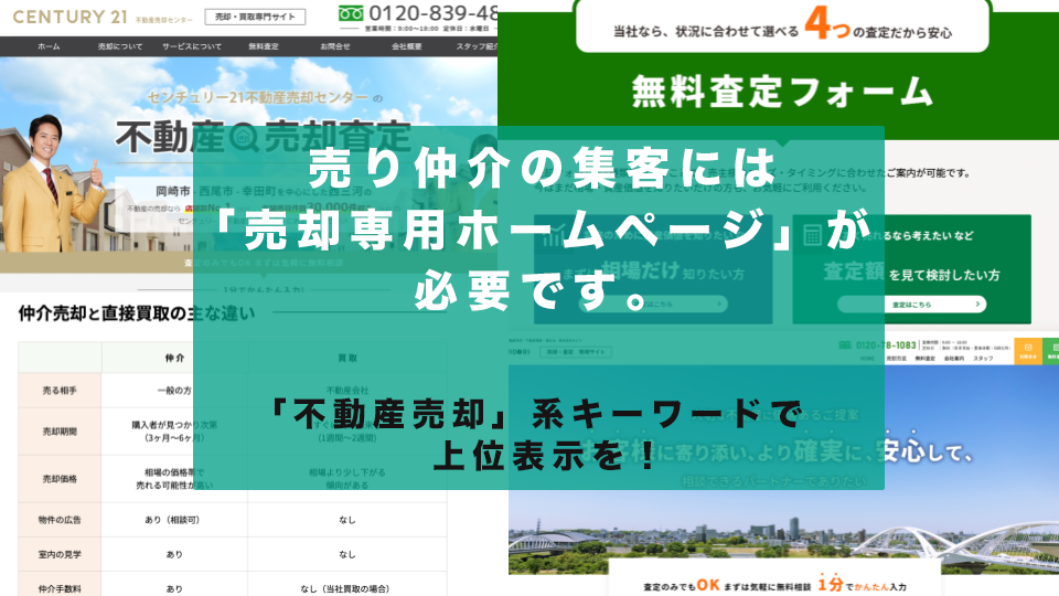 売り仲介特化ホームページ作成サービス